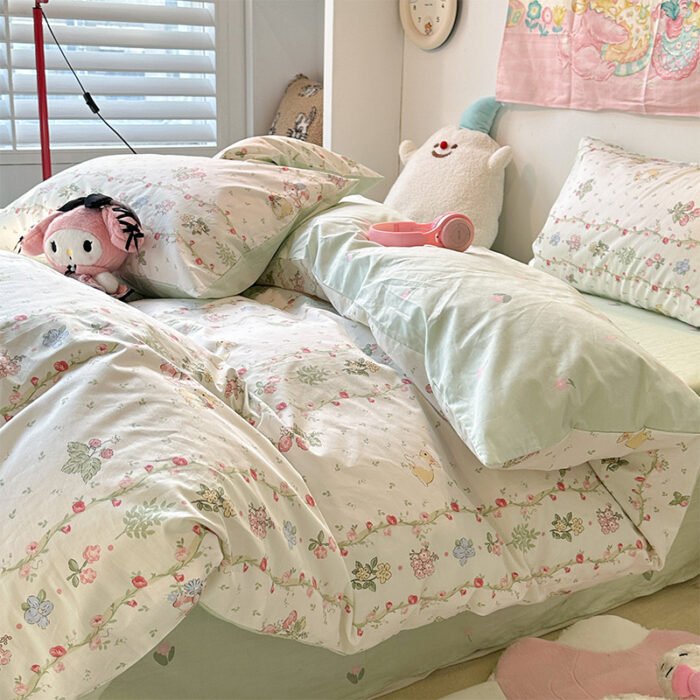 Four-piece Bed Set Pure Cotton Student Dormitory Duvet Cover Sheets - Image 4
