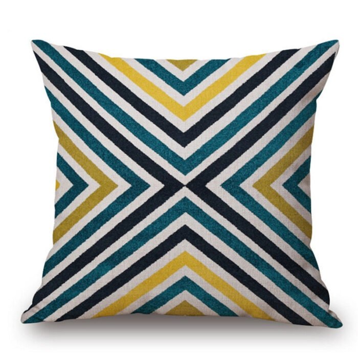 Modern Abstract  Art Geometric Pillowcase Color Irregular Diamond Pattern Pillowcase Sofa Linen Pillowcase - Image 4