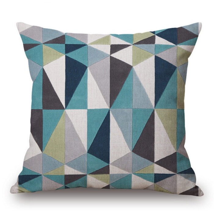 Modern Abstract  Art Geometric Pillowcase Color Irregular Diamond Pattern Pillowcase Sofa Linen Pillowcase - Image 2