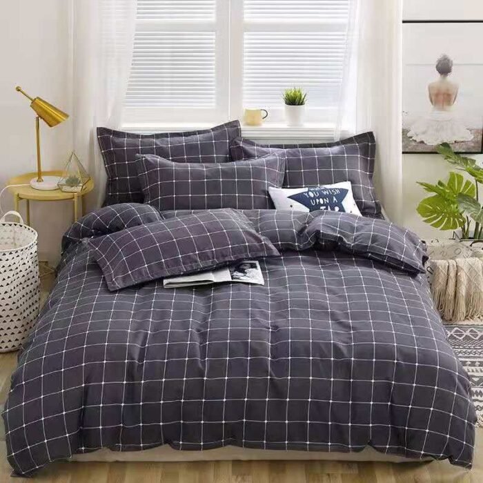 Household Brushed Bed Sheet And Duvet Cover Set - Image 1