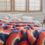 REGINA Brand Contrast Color Rainbow Blanket Bohemian Home Decoration Bedspread Sofa Cover Pure Cotton Cute Knitted Throw Blanket - Image 2