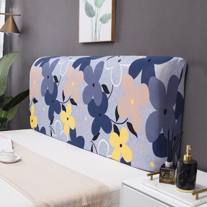 Simple Modern Cartoon Pictures Printing Bed Head Cover Full Enclosed Elastic Dust-proof Headboard Cover Protective Cover - Image 3