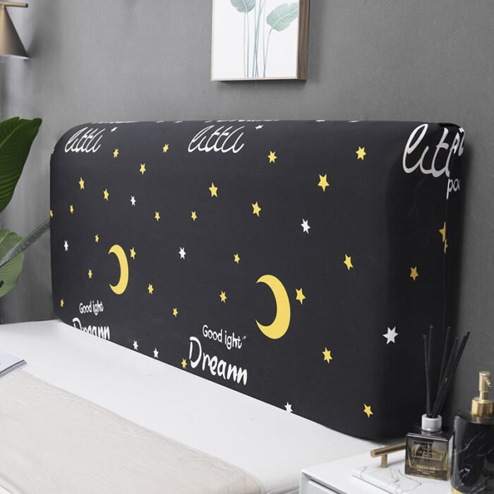 Simple Modern Cartoon Pictures Printing Bed Head Cover Full Enclosed Elastic Dust-proof Headboard Cover Protective Cover - Image 2