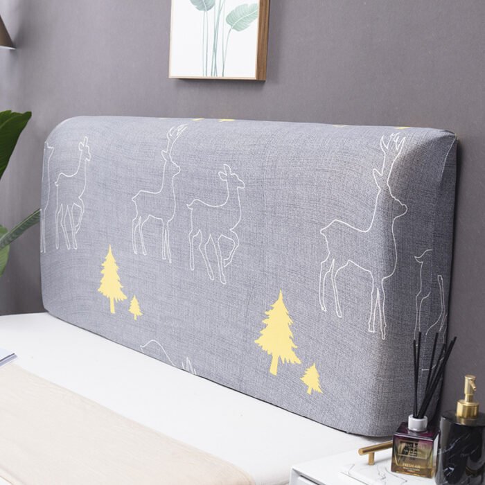 Simple Modern Cartoon Pictures Printing Bed Head Cover Full Enclosed Elastic Dust-proof Headboard Cover Protective Cover - Image 9
