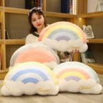 Cute Cloud Rainbow Pillow Office Chair Backrest Decorative Cushion
