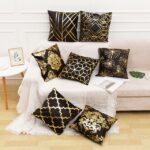 Elegant White and Gold Decorative Pillow Covers - Image 2