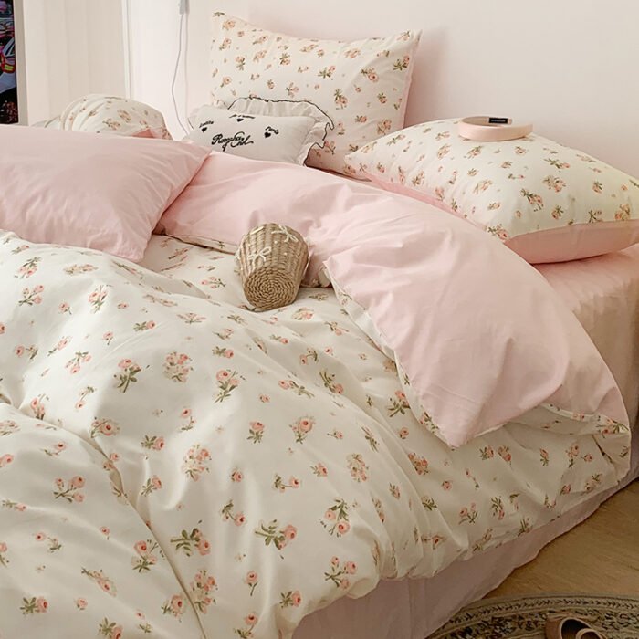 Four-piece Bed Set Pure Cotton Student Dormitory Duvet Cover Sheets - Image 1