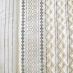 King Cal King Cotton Printed Duvet Cover Set With Chenille - Image 10