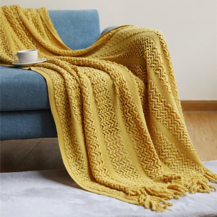 Nordic Sofa Blanket Cover Blanket Knitted Blanket Homestay Hotel Throw Blanket - Image 1