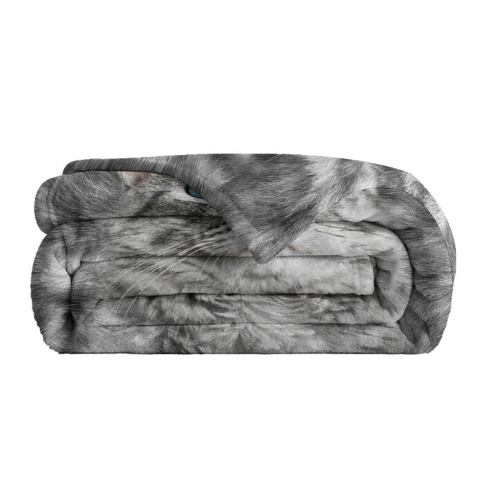 Cat Blankets For Cat Lovers Cute Cat Blanket For Girls Women Fleece Cat Sherpa Blanket Black And White Cat Print Blanket Fuzzy Cat Blanket Throw 130X150cm - Image 9
