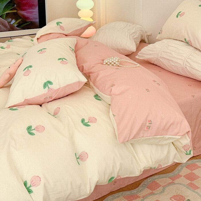 Four-piece Bed Set Pure Cotton Student Dormitory Duvet Cover Sheets - Image 7