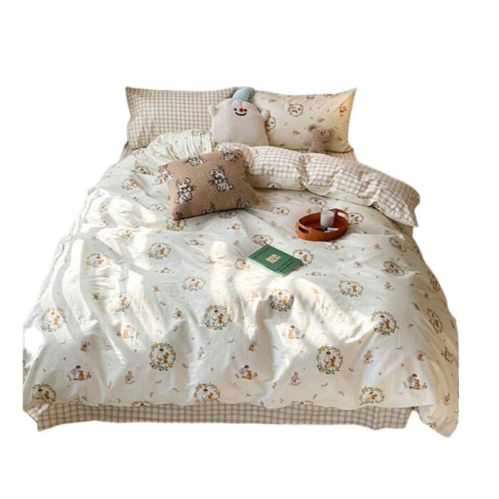 Four-piece Bed Set Pure Cotton Student Dormitory Duvet Cover Sheets - Image 6