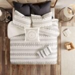 Cotton Embroidered Decorative Square Pillow Grey 20x20 - Image 2