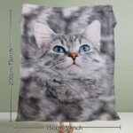 Cat Blankets For Cat Lovers Cute Cat Blanket For Girls Women Fleece Cat Sherpa Blanket Black And White Cat Print Blanket Fuzzy Cat Blanket Throw 130X150cm - Image 5