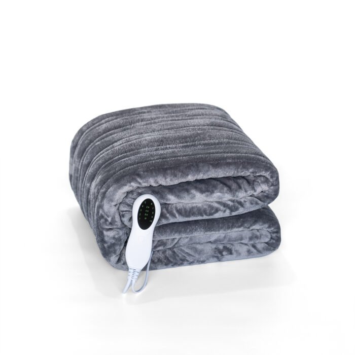 Heated Blanket Queen Size With Dual Zone Control - 10 Heat Settings Electric Throw Blanket With Automatic Shut Off Timer, Machine Washable Soft Flannel - Image 8
