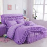 Korean Style Lace Quilted Padded Bedspread - Image 4