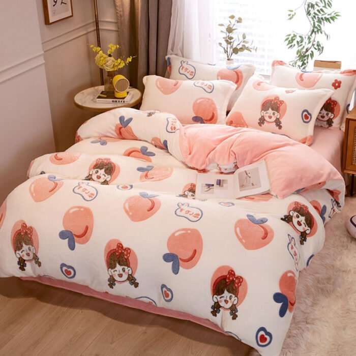 Milk Duvet Set Single Thickened Double Sided Duvet Cover - Image 8