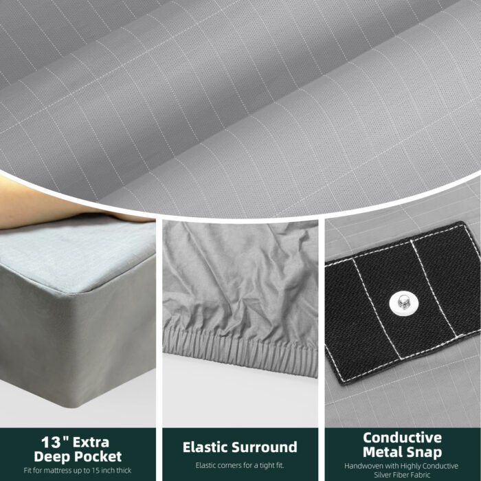 Pure Cotton Grounding Bedspread Silver Fiber Anti-static Bedspread - Image 2
