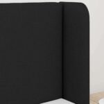 Headboard with Headboard Black 40.5 x 4 x 40.5 cm Fabric - Image 4