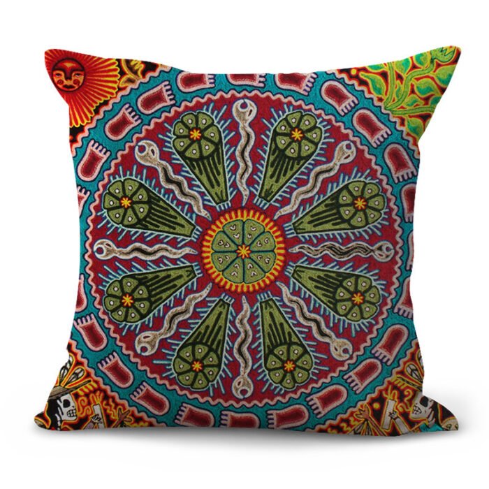 Decorative Pattern Cushion Pastoral Pillow Plaid Set Furniture Decoration - Image 3