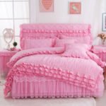 Korean Style Lace Quilted Padded Bedspread - Image 2