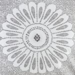 Cotton Embroidered Decorative Square Pillow Grey 20x20 - Image 5