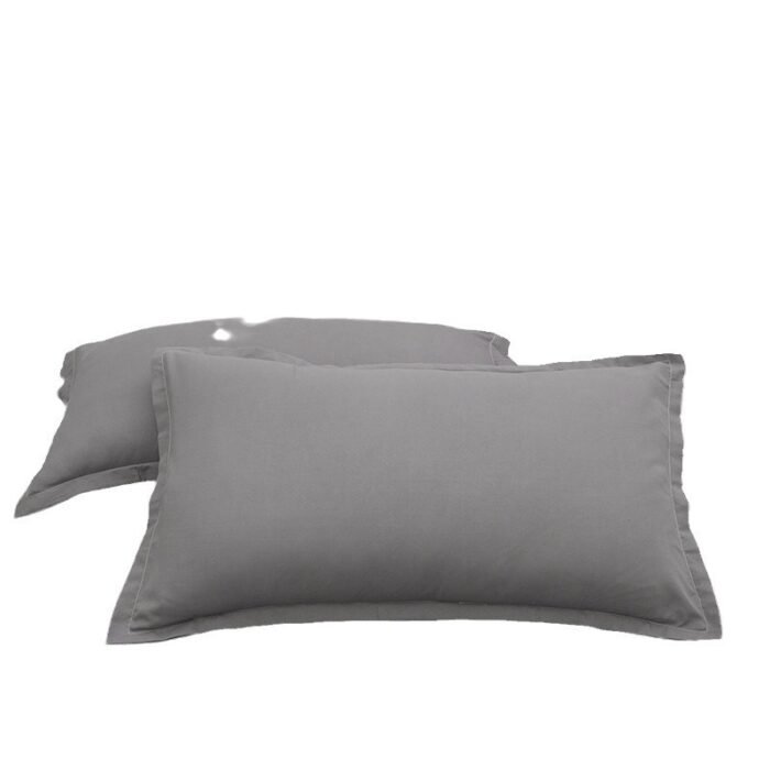Pure Color Washed Cotton Pillowcase Single Pillowcase - Image 4