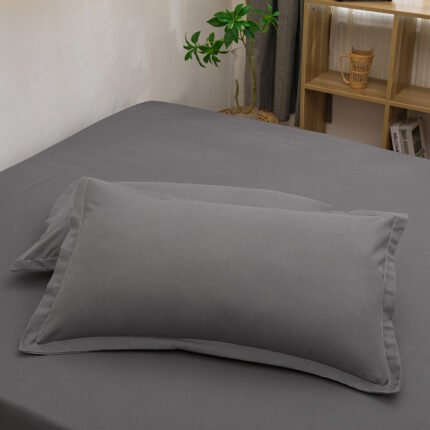 Pure Color Washed Cotton Pillowcase Single Pillowcase