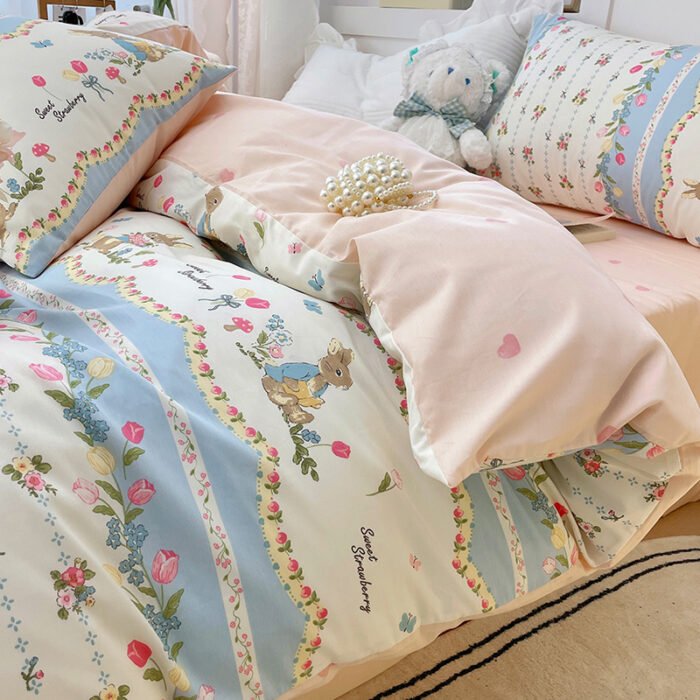 Four-piece Bed Set Pure Cotton Student Dormitory Duvet Cover Sheets - Image 9