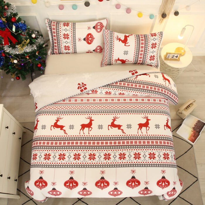 Bedding Set Snowflakes Bedding Sets Duvet Cover Warm Bed - Image 2