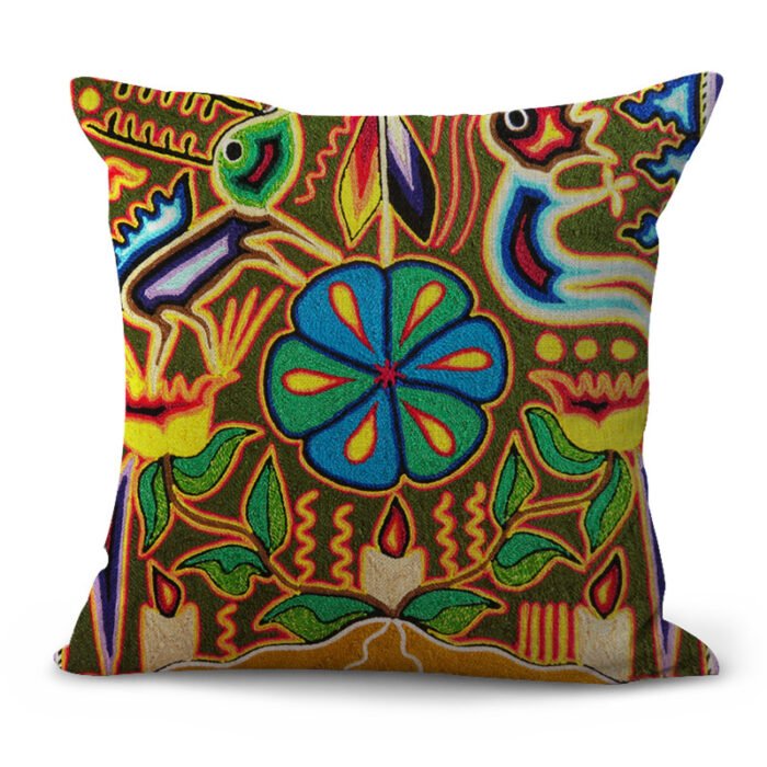 Decorative Pattern Cushion Pastoral Pillow Plaid Set Furniture Decoration - Image 9