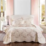 Embroidered Cotton White Summer Suit Bedspread - Image 2