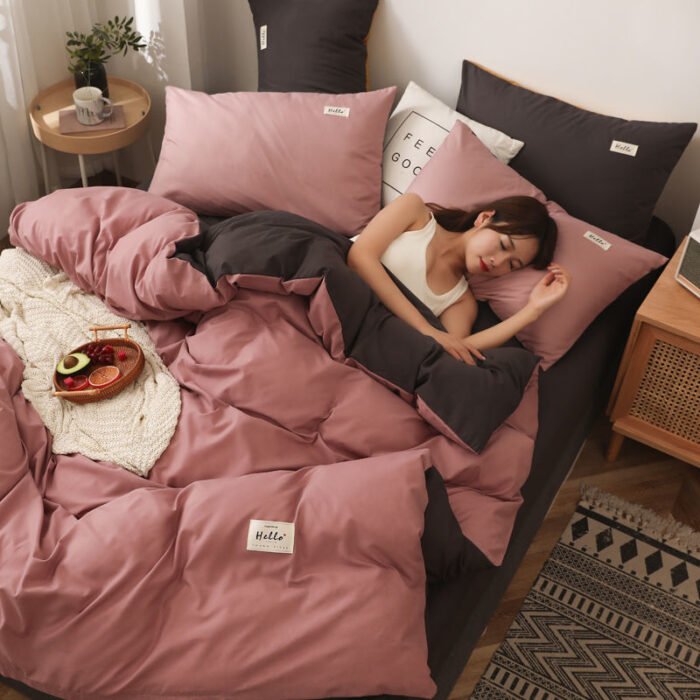 Skin-friendly Brushed Duvet Cover Bedding Four-piece Set - Image 1