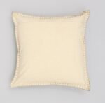 Stonewashed Cotton Velvet Throw Pillow With Decorative Handstiched Edges-19X19 Inch - Image 6