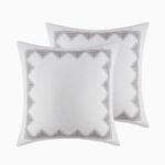 King Cal King Cotton Printed Duvet Cover Set With Chenille - Image 6