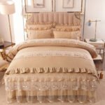 Pure Cotton Quilted Lace Bedspread Full - Image 5