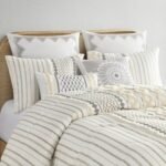 King Cal King Cotton Printed Duvet Cover Set With Chenille - Image 4